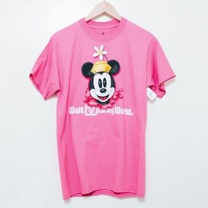NWT Vintage Y2K Walt Disney World Hanes Minnie pink shirt